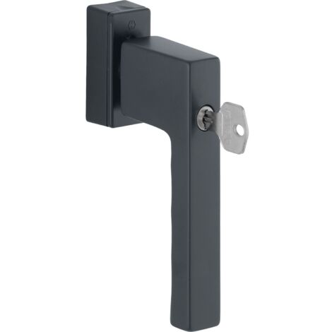 HOPPE Fenstergriff TOULON Sperrzylinder, VK 32-42 mm, Aluminium schwarz matt