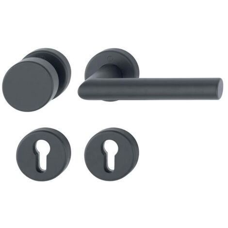 HOPPE Feuerschutzgarnitur Amsterdam FS-58/42H/42HS/1400 Aluminium F9714M K/Dfür Türstärke 45-65 mm PZ DIN links / rechts