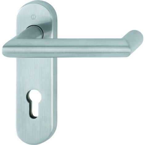 HOPPE® FH AP Drückergarnitur mit Kurzschild Rotterdam FS-E1401/353KH, Edelstahl, 10722891