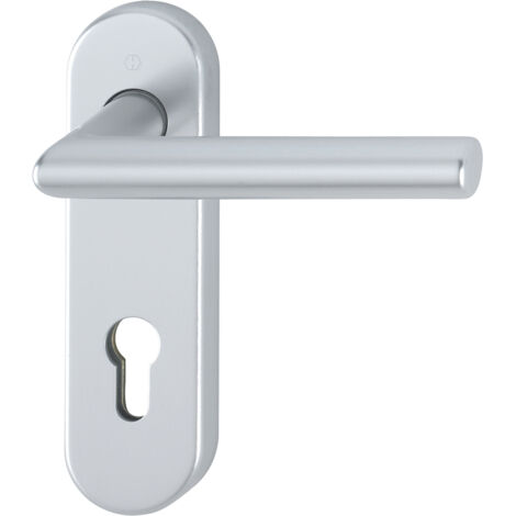 HOPPE® FH Drückergarnitur mit Kurzschild Amsterdam FS-1400/353KH, Aluminium, 10725531