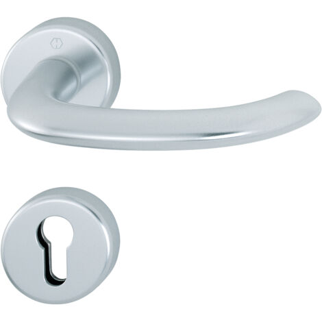 HOPPE® FH Drückergarnitur mit Rosetten Marseille FS-1138/42H/42HS, Aluminium, 10726438