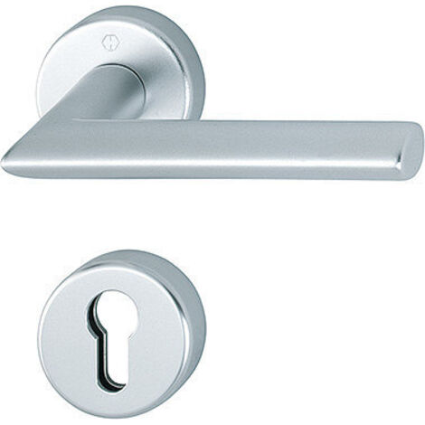 HOPPE® FH Drückergarnitur mit Rosetten Stockholm FS-1140/42H/42HS, Aluminium, 10726593