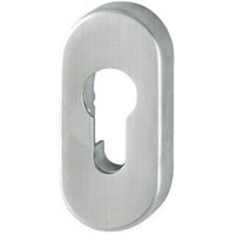 HOPPE FH-Schlüsselrosette FS-E55S, oval Profilzylinder gelocht Edelstahl matt