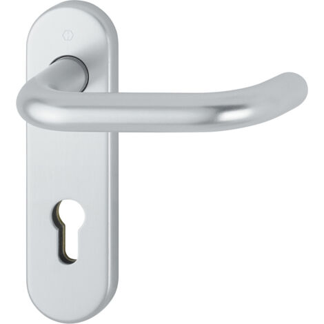 HOPPE® FH Schutz-Drückergarnitur mit Kurzschild Paris FS-138F/3331K/353K-1, Aluminium, 1902399