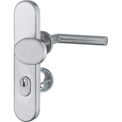 HOPPE® FH Schutz-Kombi-Wechselgarnitur Amsterdam FS-E86G/3332ZA/42H/42HS/1400, Edelstahl, 10723296