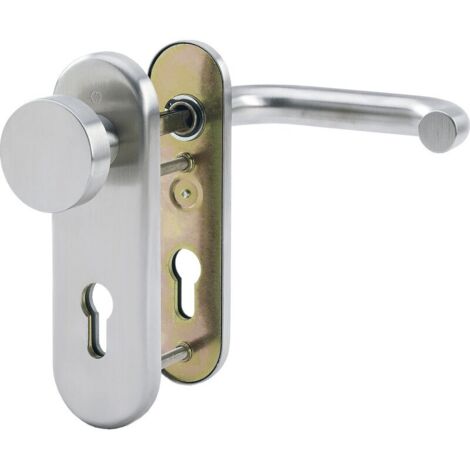 HOPPE® FH Schutz-Wechselgarnitur mit Kurzschild Paris FS-E58/3331K/353K-1/138F, Edelstahl, 1901599