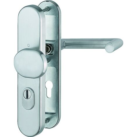 HOPPE® FH Schutz-Wechselgarnitur mit Langschild Rotterdam FS-E86G/3332ZA/3310/1401F, ES 1, Edelstahl, 3918159