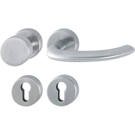 HOPPE® FH Wechselgarnitur mit Rosetten Marseille FS-E58/42H/42HS/1138, Edelstahl, 10722349