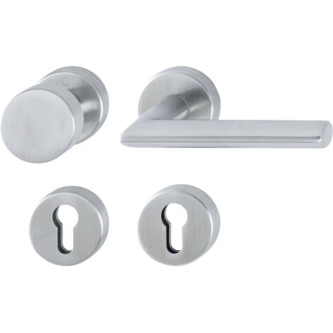 HOPPE® FH Wechselgarnitur mit Rosetten Stockholm FS-E58/42H/42HS/1140, Edelstahl, 10722445
