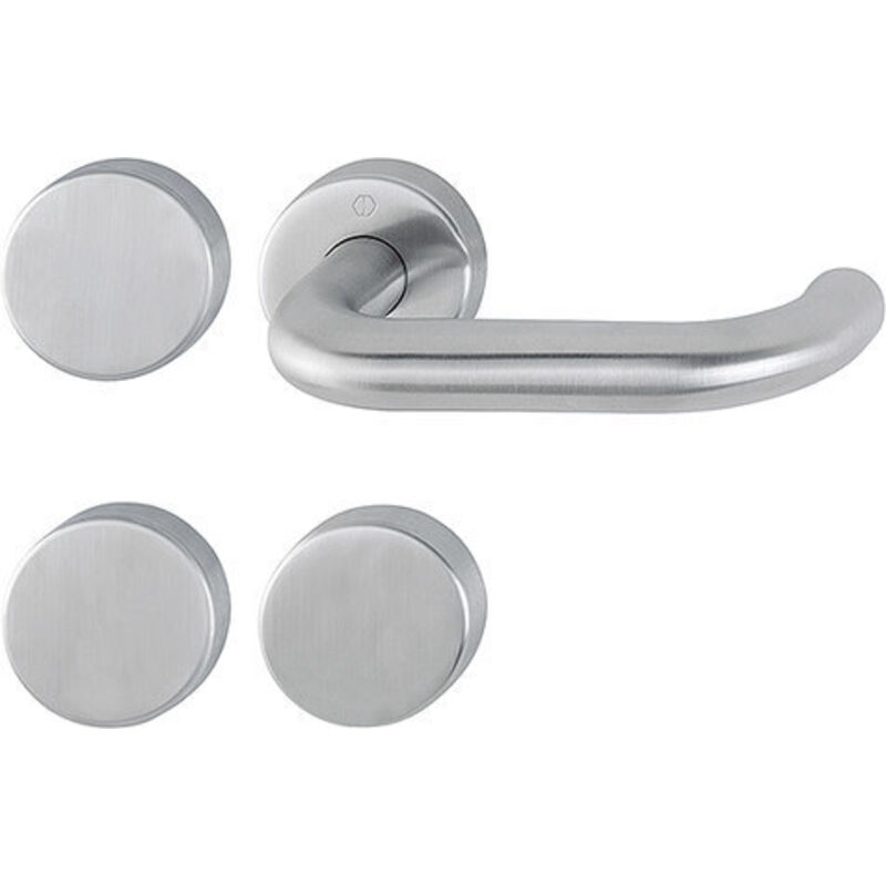 Hoppe - Feuerschutzgarnitur Paris FS-E138/42H/42HS Edelstahl F69 -/d für Türstärke 45-65 mm ug / blind rund din links / rechts
