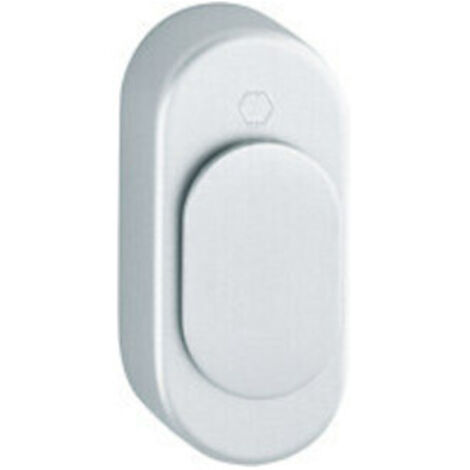 HOPPE FT-Verdeckrosette oval, RH16, U956V drehbare Abdeckung natur matt eloxiert
