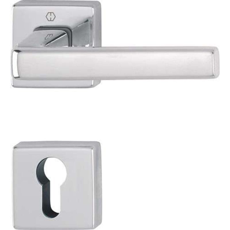 HOPPE Grille de rosace Dublin 1124/843KV/843KVS alu.F249 carré PZ DIN L/R D/D - 11929698