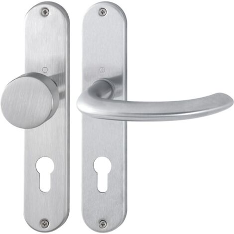 Hoppe Langschildgarnitur Mar.E58/302/1138Z VA F69 PZ 72mm DIN L/R