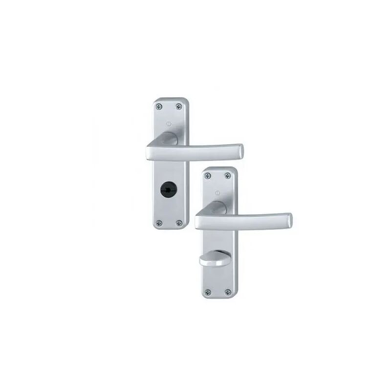 Hoppe Lever Handle Bathroom Set Satin Anodised Aluminium