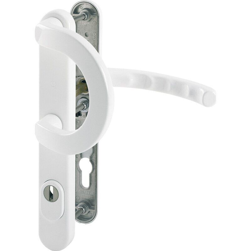 HOPPE® Schutz-Wechselgarnitur mit Schmalschild Luxembourg 513G/3359ZA/3357N/1500, Aluminium, 1994625