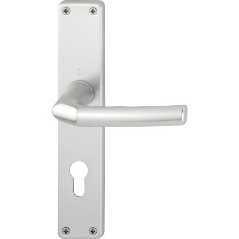 Hoppe Maniglia Birmingham – su piastra lunga cilindro a profilo distanza 88 mm, per porte dello spessore di 30 – 49 mm, argento anodizzato, 1 pezzi, 2640124