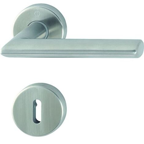 HOPPE maniglia Stoccolma con rosette BB colorato barba, in acciaio inox opaco, 3080747