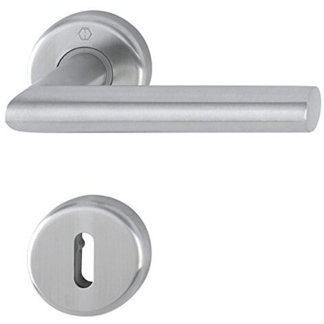 Hoppe Maniglia su rosetta Utrecht parati Bart, Acciaio Inox, 1 pezzi, 3882299