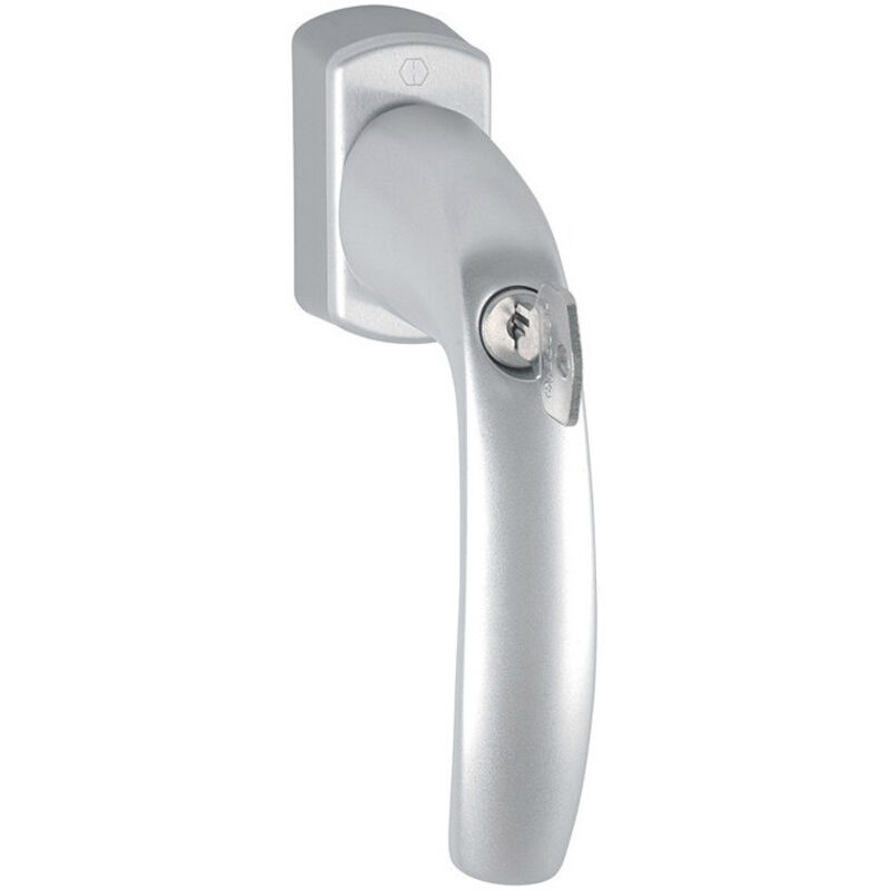 Poignée fenêtre NY 0810S/US10 100Nm Alu.F1/naturf. VK7 verrouillable