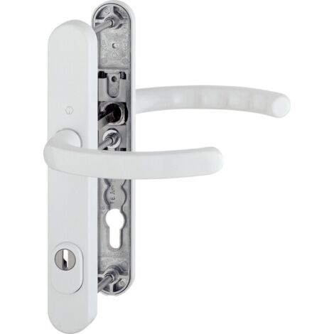 HOPPE® Schutz-Drückergarnitur mit Schmalschild Luxembourg 1500/3359ZA/3357N, Aluminium, 1994596