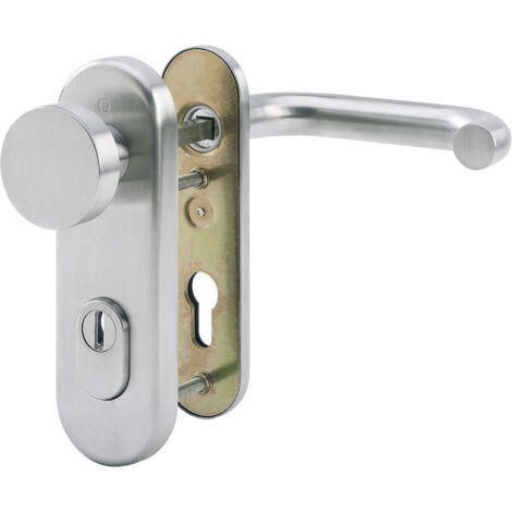 HOPPE® Schutz-Wechselgarnitur mit Kurzschild Paris E58/3332KZA/353K-1/138Z, Edelstahl, 3332191
