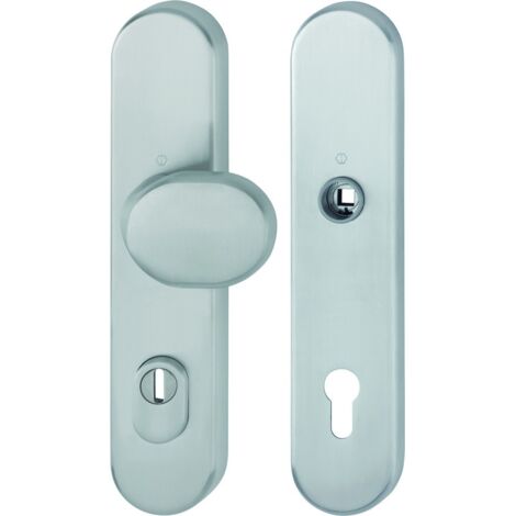 HOPPE® Schutz-Wechselgarnitur mit Langschild E86G/3332ZA/3310, ohne Lochteil, ES2, 8/10/92 mm, Edelstahl, 12042250
