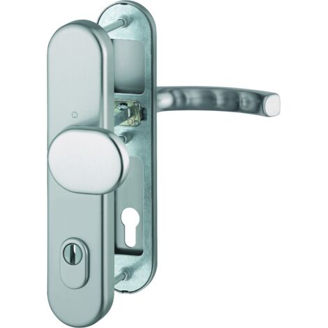 HOPPE® Schutz-Wechselgarnitur mit Langschild Luxembourg 86G/3332ZA/3310/199, 10/92 mm, Aluminium, 3752646