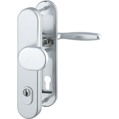 HOPPE® Schutz-Wechselgarnitur mit Langschild Verona 86G/3332ZA/3310/1510, 10/92 mm, Aluminium, 3668330