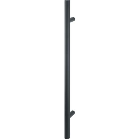 HOPPE Stangengriff E5011 - 800/560,  Edelstahl schwarz matt, Ausführung: gerade, Stossgriff für Haustür