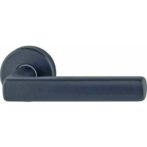 Hoppe Türgriff Dallas Türklinke mit Rosette rund VK 10/72mm, Edelstahl schwarz