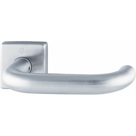 Hoppe Türgriff U-Form Paris Türklinke - Rosette eckig VK 10/62mm, Edelstahl matt