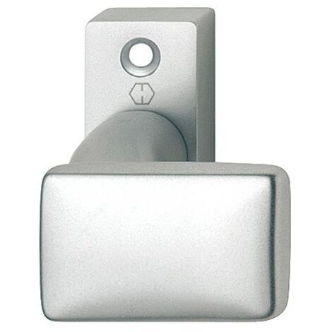 HOPPE Türknopf - auf Rosette, zu 117GF/22, 65x40 30x70x10, silber elox