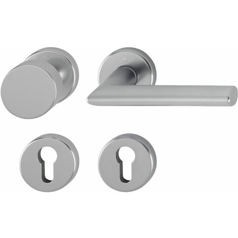 HOPPE Wechselgarnitur STOCKHOLM auf Rosette, Aluminium Edelstahl-Effekt