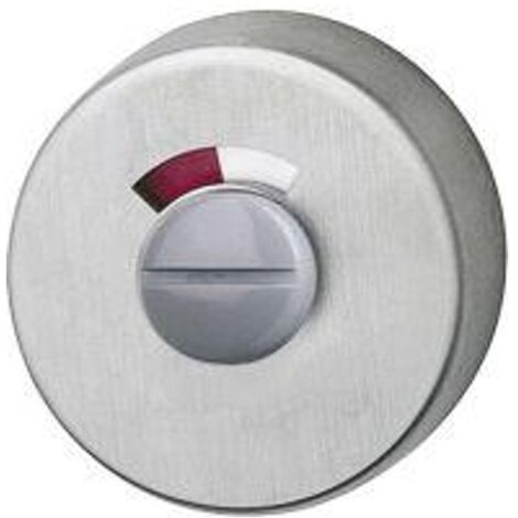 HOPPE ZT-Schlüsselrosette E42KVS rund WC Schauscheibe/Schlitzkopf edelstahl matt