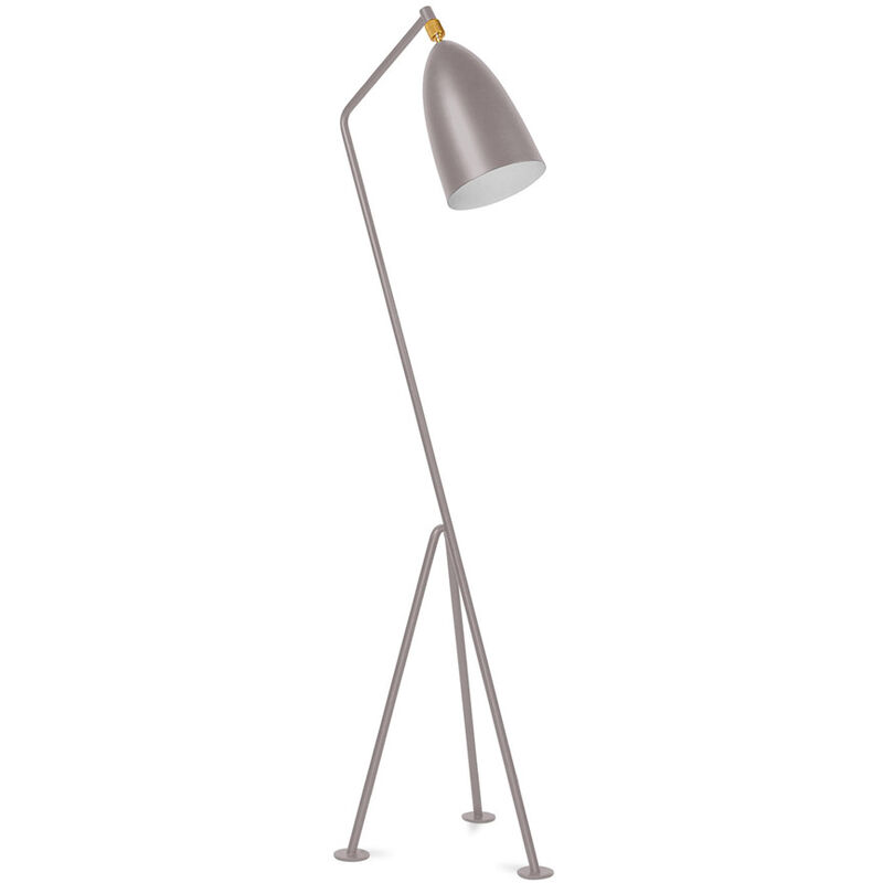 Privatefloor - Hopper Floor Lamp - Metal Grey Steel, Metal - Grey