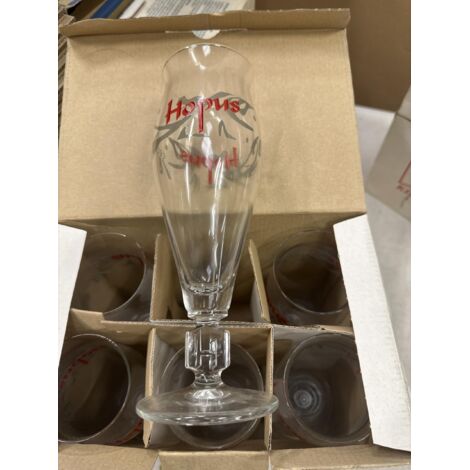 Hopus - Lot de 6 verres à bière 25 cl - Neuf