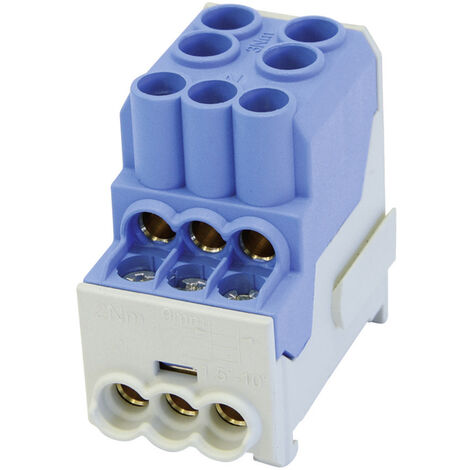 HoraeTec 080010-1-4 Unterverteilerblock   Blau 1polig