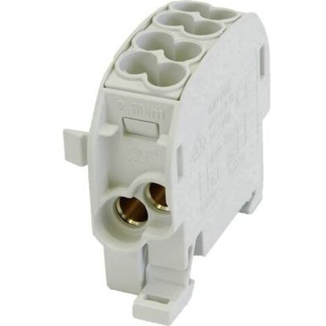 HoraeTec 080110-0-3 Hauptleitungsabzweigklemme  PA, Messing Lichtgrau (RAL 7035) 1polig  100 A  690