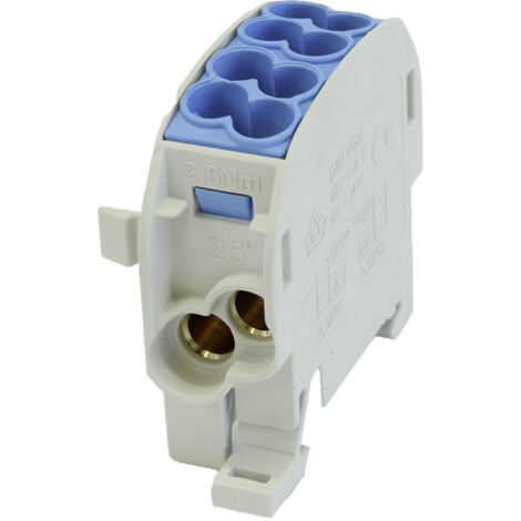 HoraeTec 080110-1-3 Hauptleitungsabzweigklemme  PA, Messing Lichtgrau (RAL 7035), Licht-Blau (RAL 50