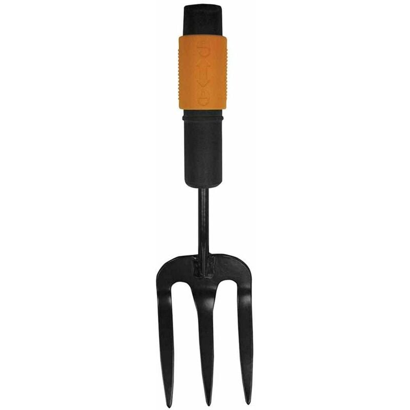 

Horca para flores de 3 dientes, Cabezal de herramienta QuikFit, Longitud: 27,5 cm, Dientes de acero al boro, Negro/Naranja, QuikFit, 1000733 - Fiskars