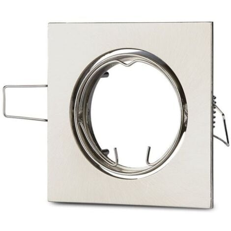 V-TAC Horientable instalado cuadrato gu10 gu10 color nickel satinato 3591