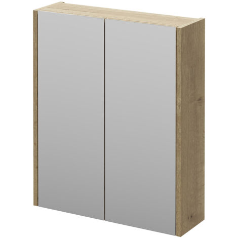 Horizon Autumn Oak 600mm Wall Mounted Mirrored Cabinet