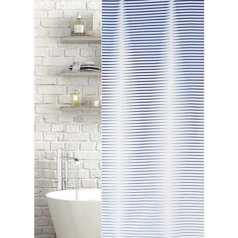 Showerdrape - Horizon Polyester Shower Curtain Blue - Blue