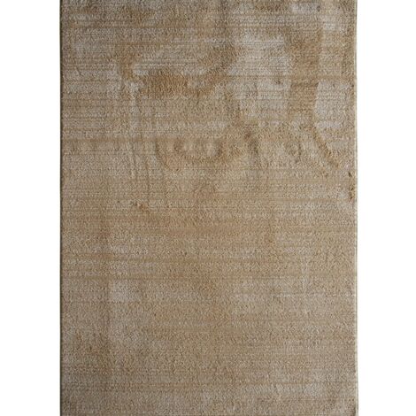 HORIZON UNI - Tapis contemporain en polyester or 160x240