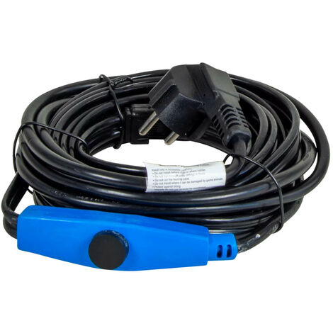 Horizont – Câble chauffant antigel 4 m – 64 W – Thermostat intégré +3 °C – Résistance jusqu'à -45 °C – Protection conduites d'eau et plantes