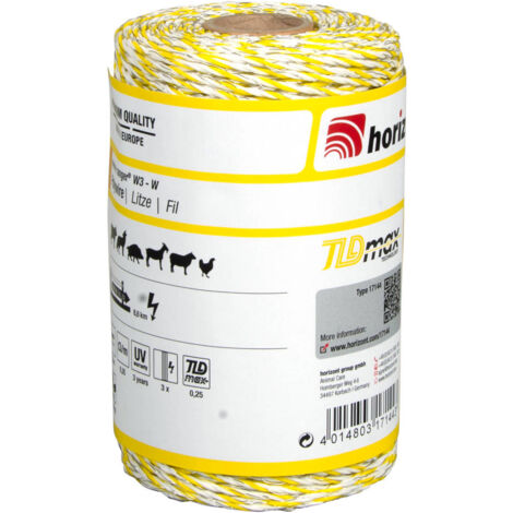 Horizont – Fil RANGER W3 200m – Polyéthylène résistant aux UV – Diamètre 3mm – Charge de rupture 160kg – Conducteur 0,25mm