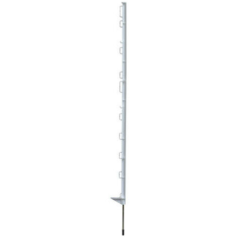 Horizont – Lot de 10 piquets plastiques 1,05 m – 9 œillets pour fils jusqu'à 40 mm – Isolateur au sol – Piquets robustes pour clôture