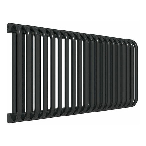 Horizontaler Heizungsbetrieb Handtuchheizkörper - Mattschwarz - Höhe 440mm Breite 820mm - 705 Watt - DEL440/820YPN