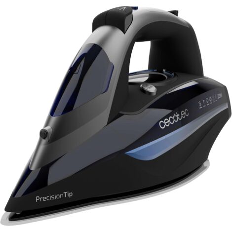 Horizontales Bügeleisen mit 3200-Watt-Pumpe, 285 g/min Dampfstoß, eloxierter Bügelsohle und LCD-Display.