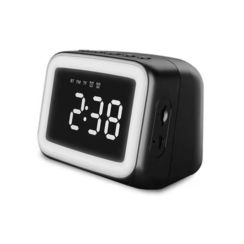 Feiyue - Horloge à haut-parleur numérique, réveil à domicile, haut-parleur multifonction, miroir, écran